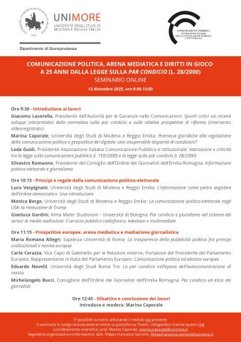 seminario caporale 12 dice