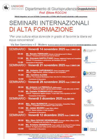 Seminari Internazionali di alta formazione di Ettore Rocchi